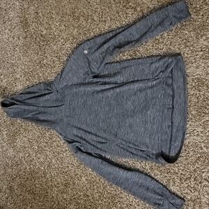 Women's Gray Asics Long Sleeve Athletic Hoodie Shirt Size Small